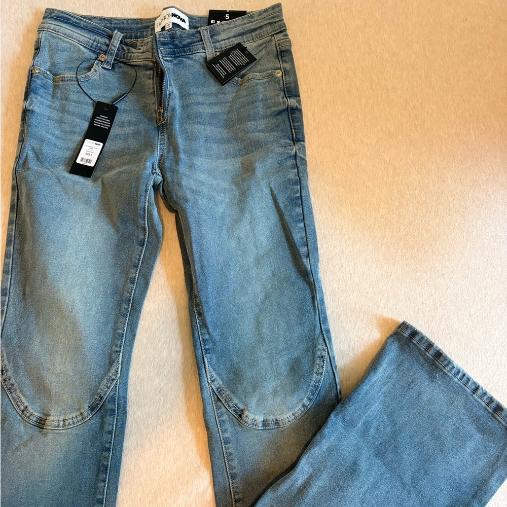 Fashion Nova Light Blue Straight Leg Jeans